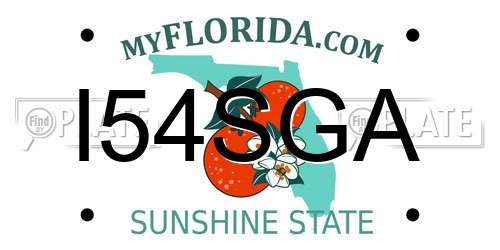 I54SGA Florida License Plate