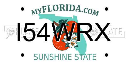 I54WRX Florida License Plate