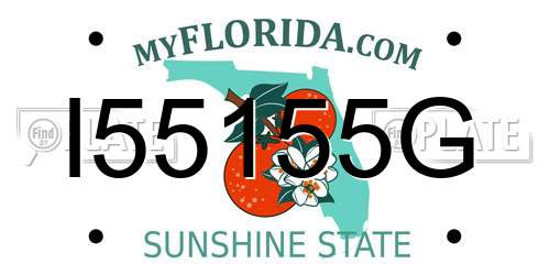 I55155G Florida License Plate
