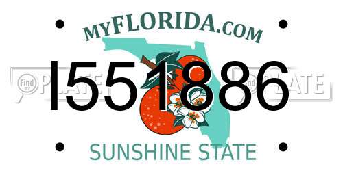 I551886 Florida License Plate