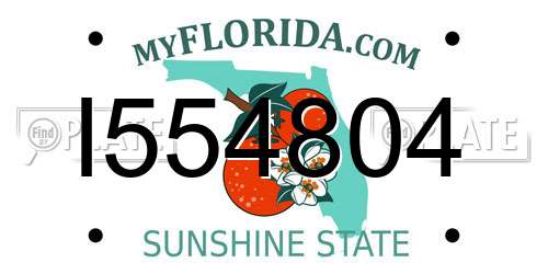 I554804 Florida License Plate