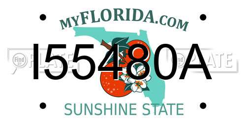 I55480A Florida License Plate
