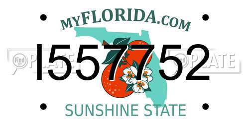 I557752 Florida License Plate