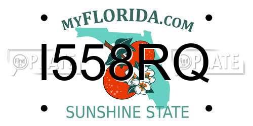 I558RQ Florida License Plate