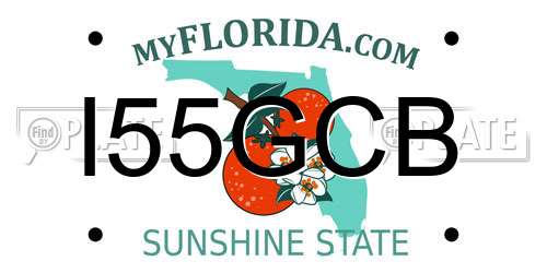 I55GCB Florida License Plate