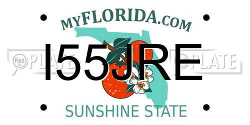 I55JRE Florida License Plate