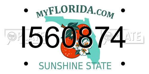 I560874 Florida License Plate