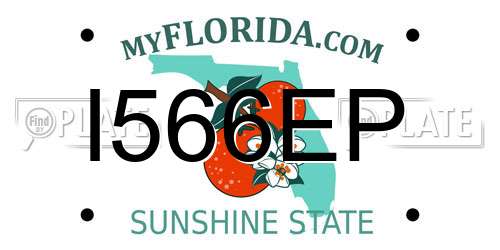 I566EP Florida License Plate