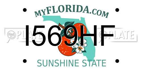 I569HF Florida License Plate