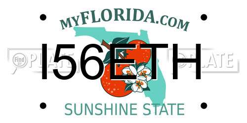 I56ETH Florida License Plate