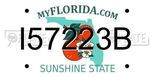 I57223B Florida License Plate