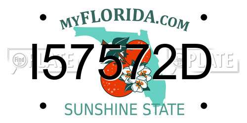 I57572D Florida License Plate
