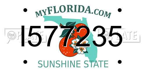 I577235 Florida License Plate