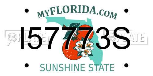I57773S Florida License Plate
