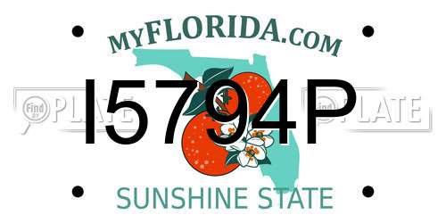 I5794P Florida License Plate