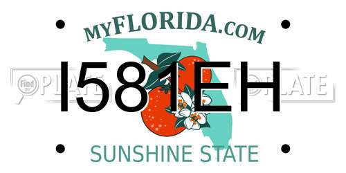 I581EH Florida License Plate