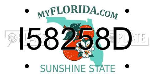 I58258D Florida License Plate