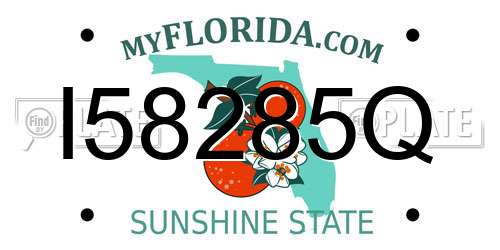I58285Q Florida License Plate