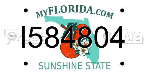 I584804 Florida License Plate