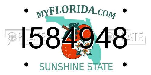 I584948 Florida License Plate