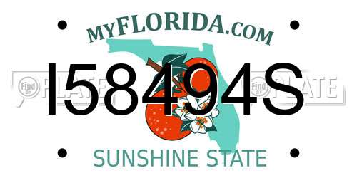 I58494S Florida License Plate