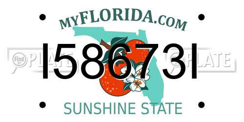 I58673I Florida License Plate