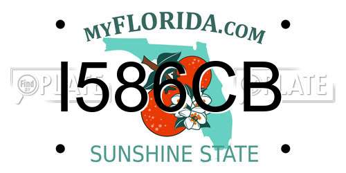 I586CB Florida License Plate