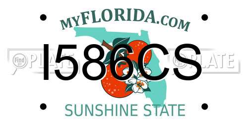 I586CS Florida License Plate