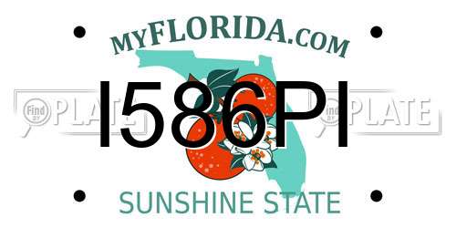 I586PI Florida License Plate