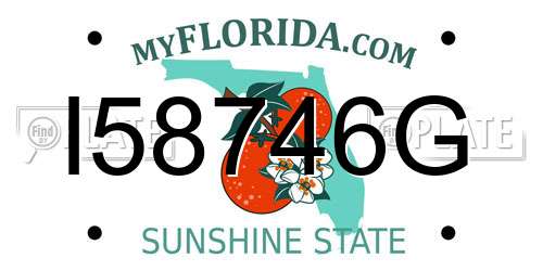 I58746G Florida License Plate