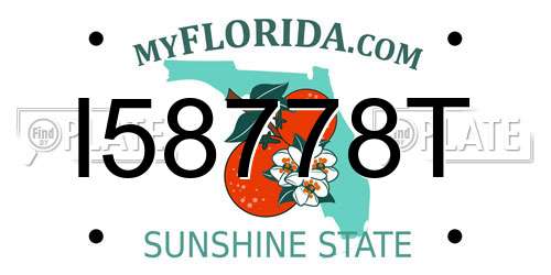 I58778T Florida License Plate