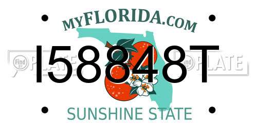 I58848T Florida License Plate
