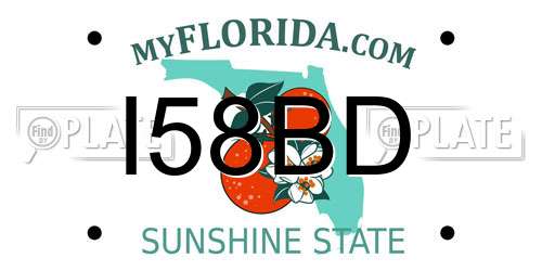 I58BD Florida License Plate