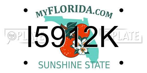 I5912K Florida License Plate