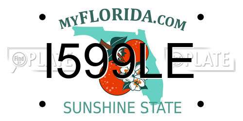 I599LE Florida License Plate