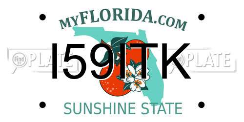 I59ITK Florida License Plate