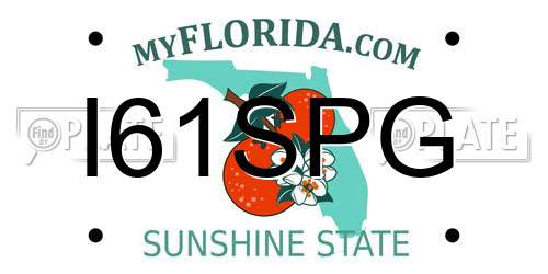 I61SPG Florida License Plate