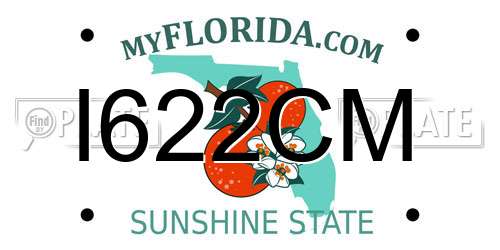 I622CM Florida License Plate