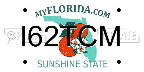 I62TCM Florida License Plate