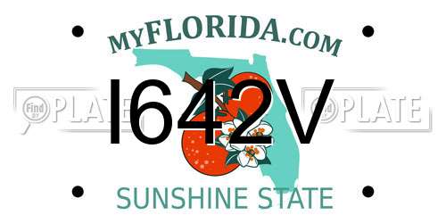I642V Florida License Plate