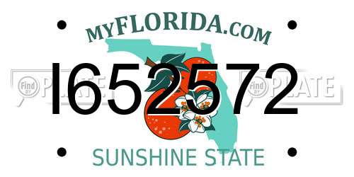 I652572 Florida License Plate
