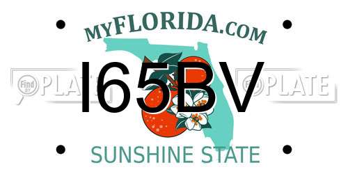 I65BV Florida License Plate