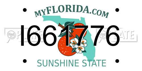 I661776 Florida License Plate