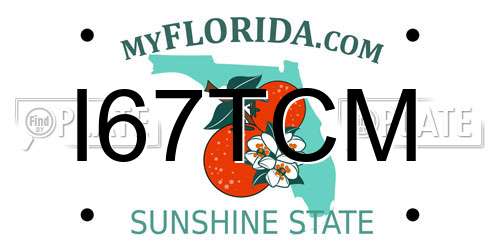 I67TCM Florida License Plate