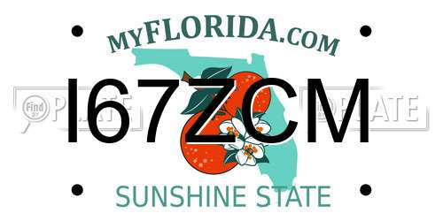 I67ZCM Florida License Plate