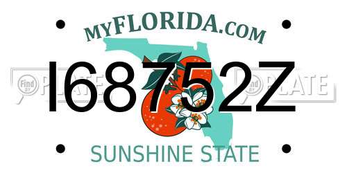 I68752Z Florida License Plate
