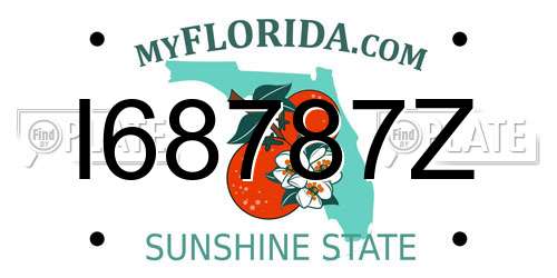 I68787Z Florida License Plate