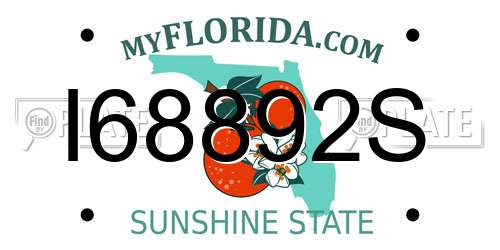 I68892S Florida License Plate