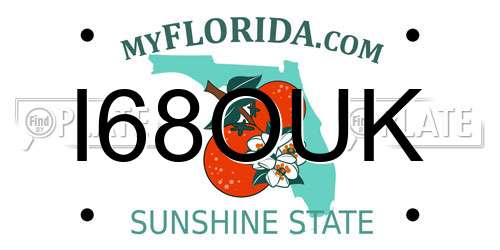 I68OUK Florida License Plate