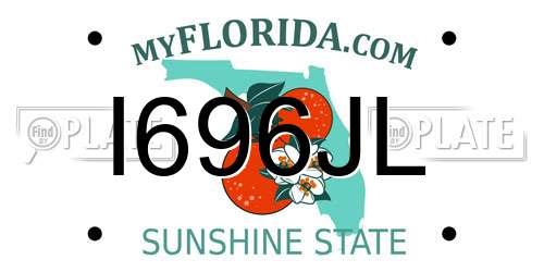 I696JL Florida License Plate